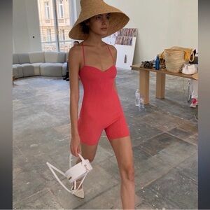 Stylish Ribbed Romper Jacquemus